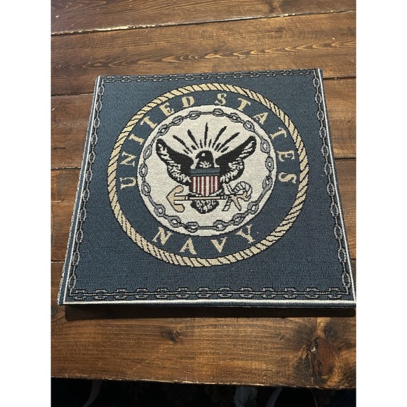 Other - United States Navy Photo Album Scrapbook Embroidered Cover 13"x13"